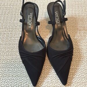 Made In ItalyVersani Black Sling Back Shoes
